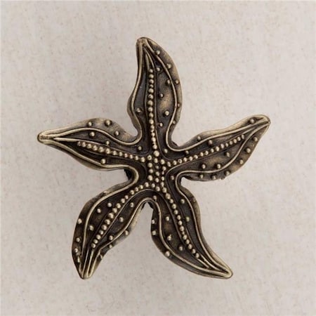 Acorn Mfg Acorn Manufacturing DPNAP Artisan Collection Beaded Starfish Knob; Antique Brass DPNAP
